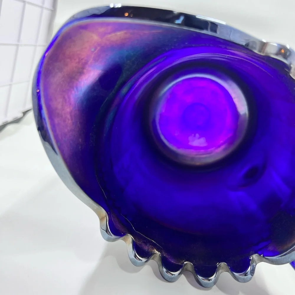 Antique Dugan Peacock at the Fountain carnival glass pitcher - Picture 10 of 13